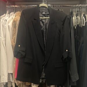 Zara Classic Black Oversized Blazer